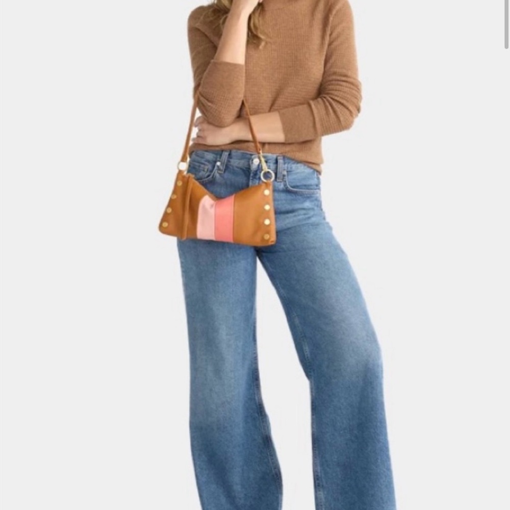 Hammitt Tan Leather Crossbody with Pink and Coral Stripes - Picture 2 of 16